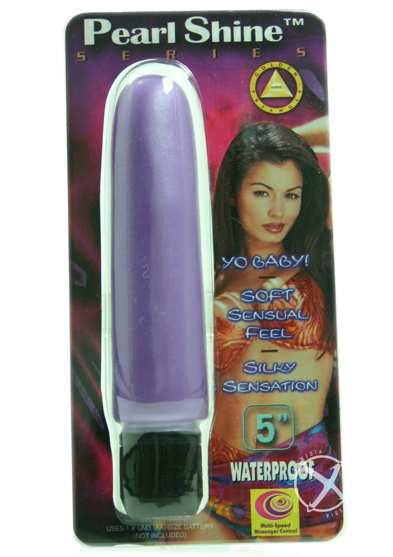 Pearl Shine Smooth Vibrator 5in - Purple