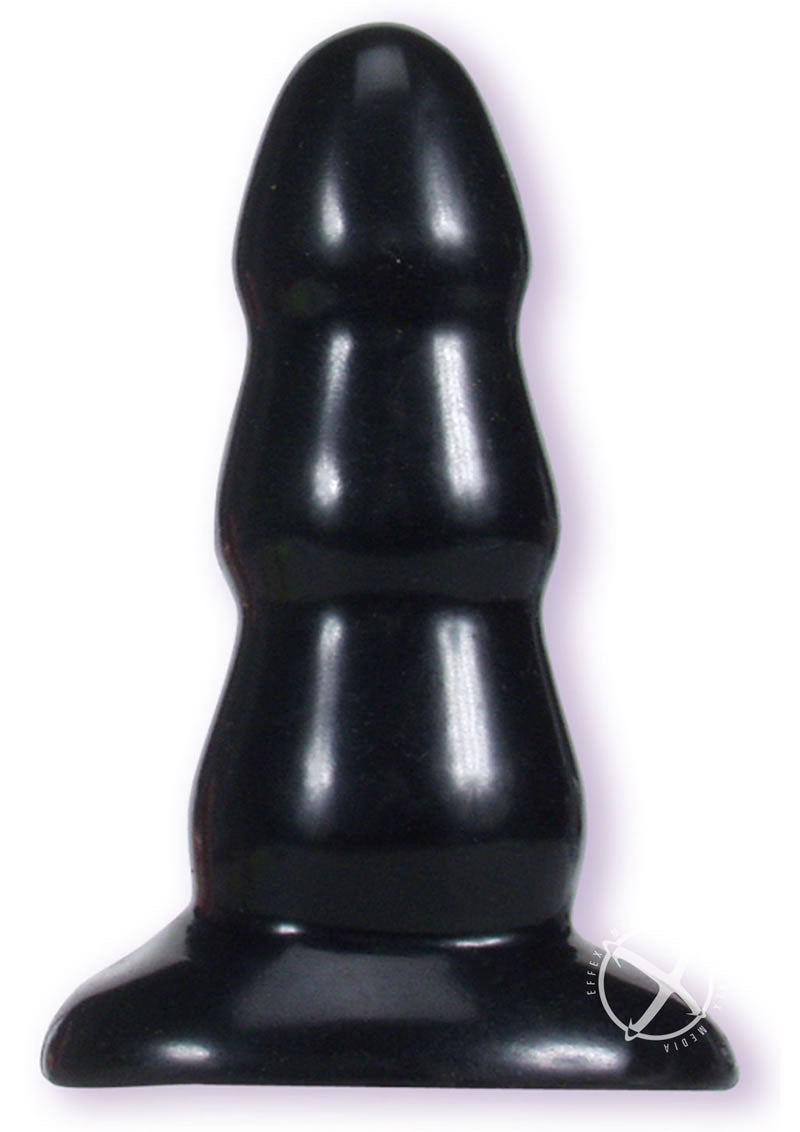 Triple Ripple Butt Plug - Large - Black