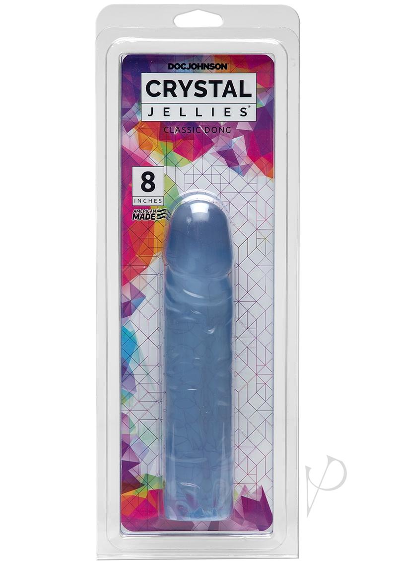 Crystal Jellies Classic Dildo 8in - Clear