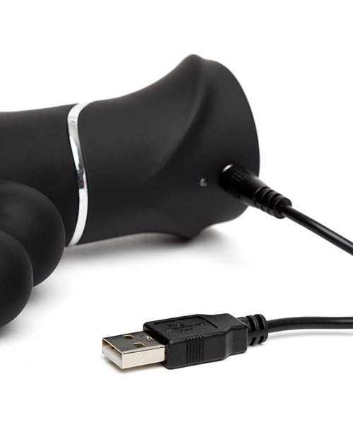 Happy Rabbit Triple Curve Silicone Rabbit Vibrator - Black