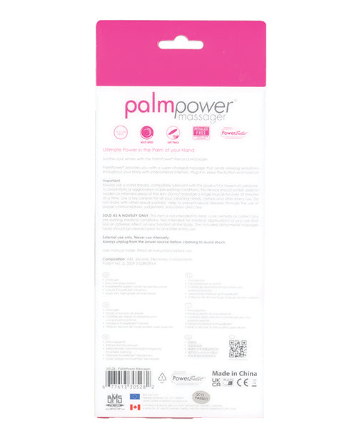 PalmPower Body Silicone Wand Massager - Gray/Pink