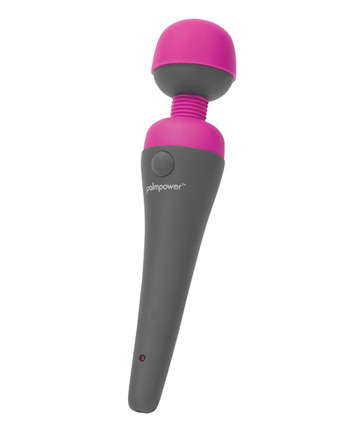PalmPower Body Silicone Wand Massager - Gray/Pink