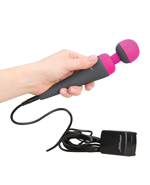 PalmPower Body Silicone Wand Massager - Gray/Pink