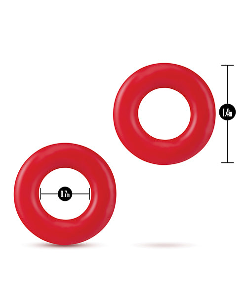 Stay Hard Donut Cock Rings (2 Pack) - Red