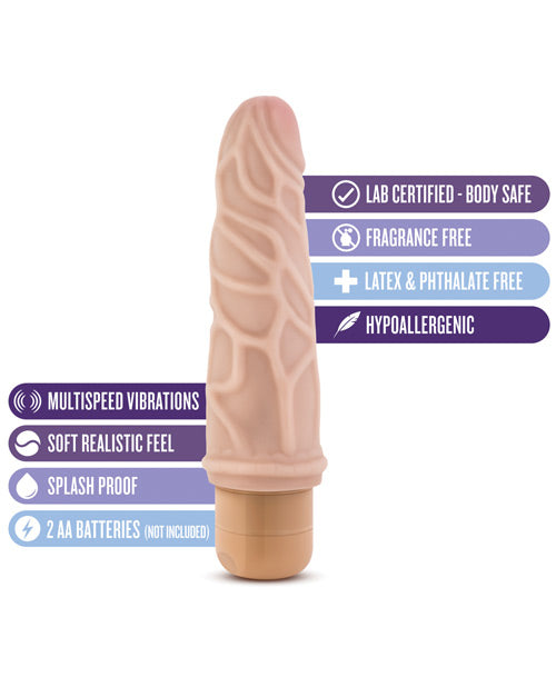 Dr. Skin Silver Collection Cock Vibe 3 Vibrating Dildo 7.25in - Vanilla