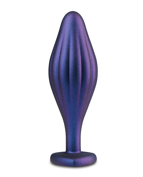 Anal Adventures Matrix Wavy Bling Silicone Plug - Sapphire Blue