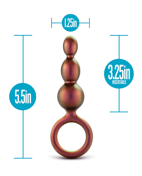 Anal Adventures Matrix Beaded Loop Silicone Plug - Copper