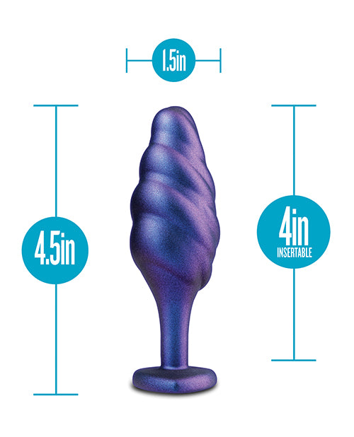 Anal Adventuers Matrix Bumped Bling Silicone Plug - Sapphire