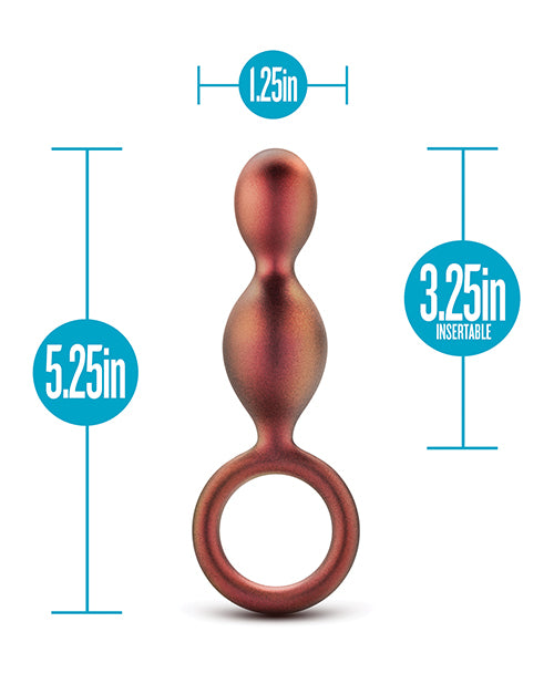 Anal Adventures Matrix Duo Loop Silicone Plug - Copper