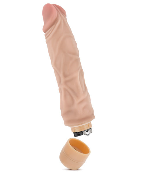 Dr. Skin Silver Collection Cock Vibe 10 Vibrating Dildo 8.5in - Vanilla