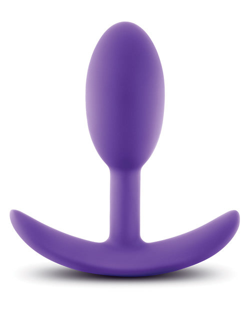 Luxe Wearable Vibra Slim Plug Silicone Butt Plug - Small - Purple
