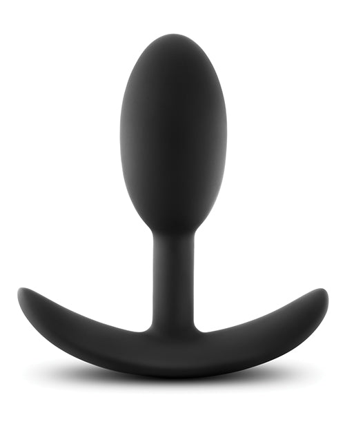 Luxe Wearable Vibra Slim Plug Silicone Butt Plug - Small - Black