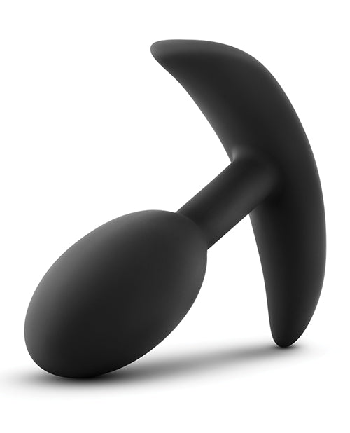Luxe Wearable Vibra Slim Plug Silicone Butt Plug - Small - Black