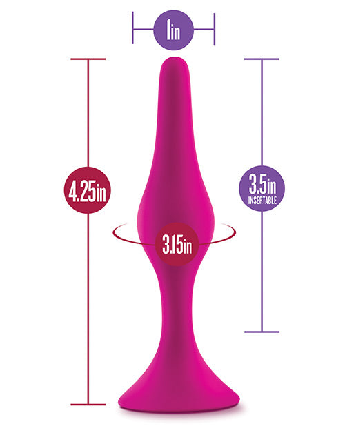 Luxe Beginner Plug Silicone Butt Plug Medium - Pink