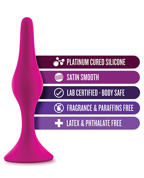 Luxe Beginner Plug Silicone Butt Plug Medium - Pink