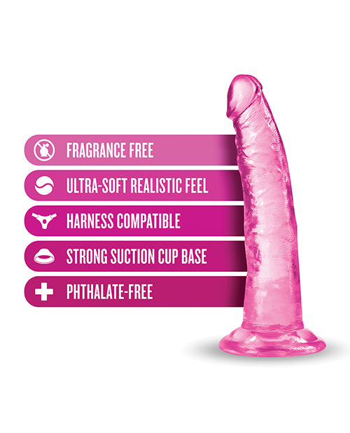 B Yours Plus Lust n` Thrust Realistic Dildo 7.5in - Pink