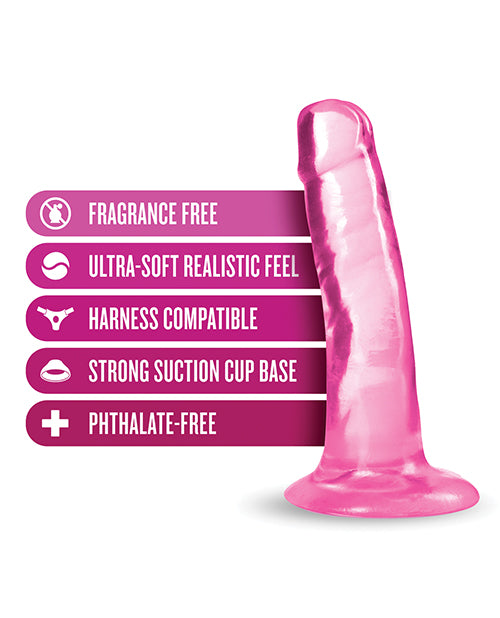 B Yours Plus Hard n` Happy Realistic Dildo 5in - Pink