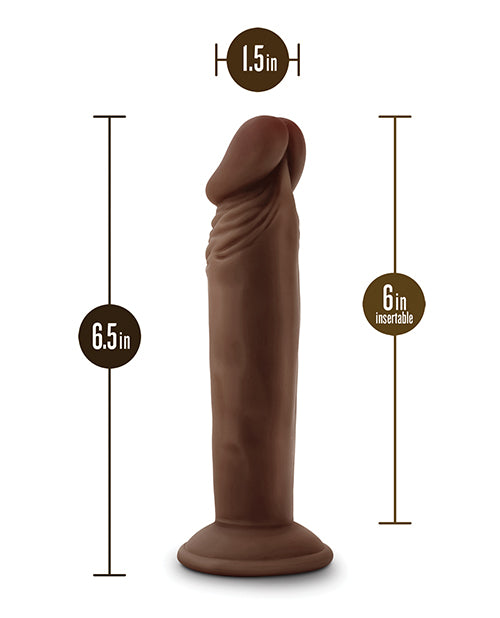 Dr. Skin Plus Gold Collection Posable Dildo 6in - Chocolate