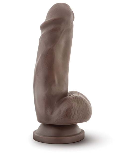 Dr. Skin Silver Collection Mr. Smith Dildo with Balls and Suction Cup 7in - Chocolate
