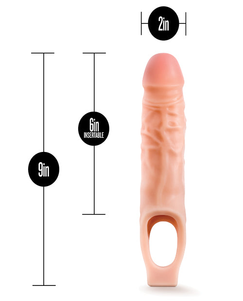 Performance Plus Silicone Cock Sheath Penis Extender 9in - Vanilla
