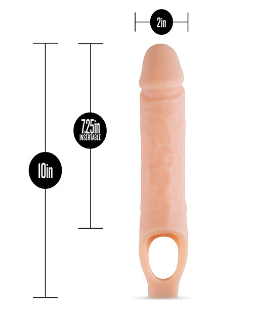 Performance Plus Silicone Cock Sheath Penis Extender 10in - Vanilla