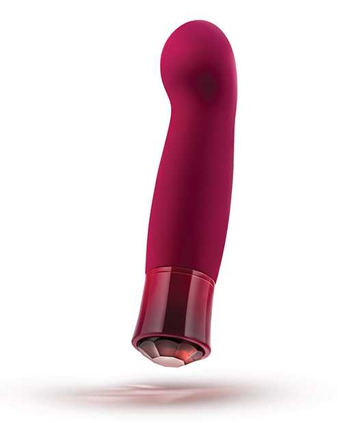 Oh My Gem Classy Rechargeable Silicone Vibrator - Garnet Red