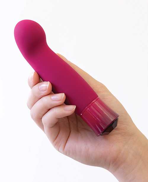Oh My Gem Classy Rechargeable Silicone Vibrator - Garnet Red