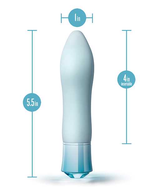 Oh My Gem Ardor Rechargeable Silicone Vibrator - Aquamarine