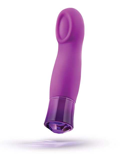 Oh My Gem Charm Rechargeable Silicone Vibrator - Amethyst Purple