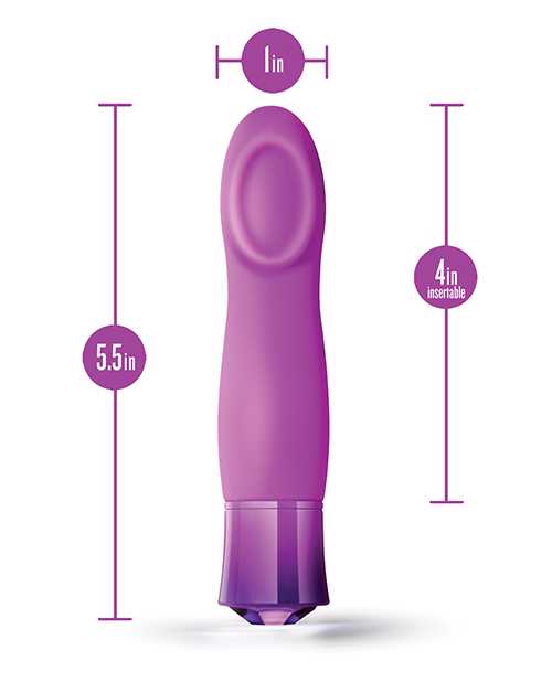 Oh My Gem Charm Rechargeable Silicone Vibrator - Amethyst Purple