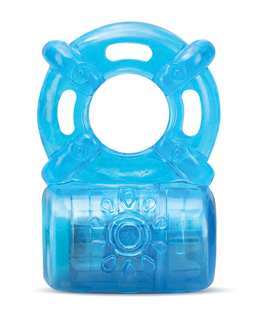 Stay Hard Rechargeable 5 Function Cock Ring - Blue