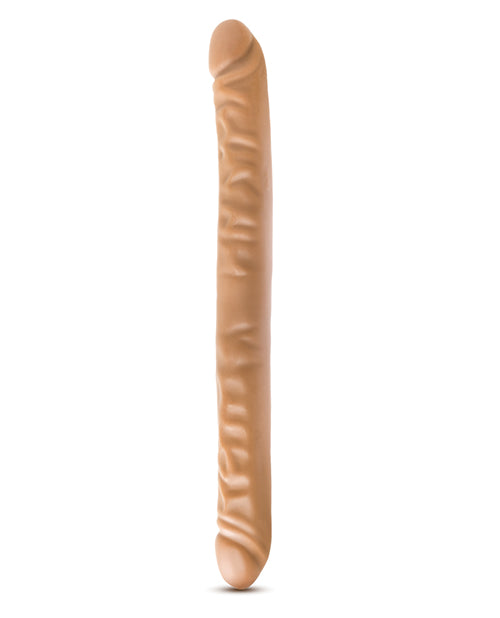 Dr. Skin Silver Collection Double Dildo 18in - Caramel