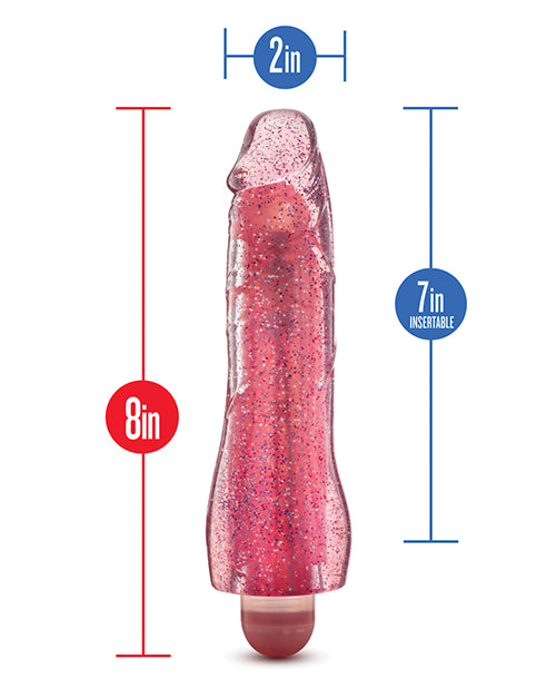Glow Dicks Molly Glitter Vibrator - Pink
