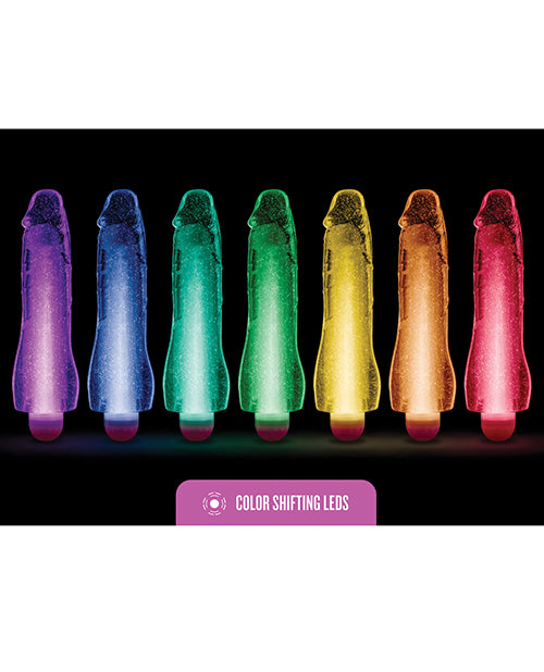 Glow Dicks Molly Glitter Vibrator - Purple