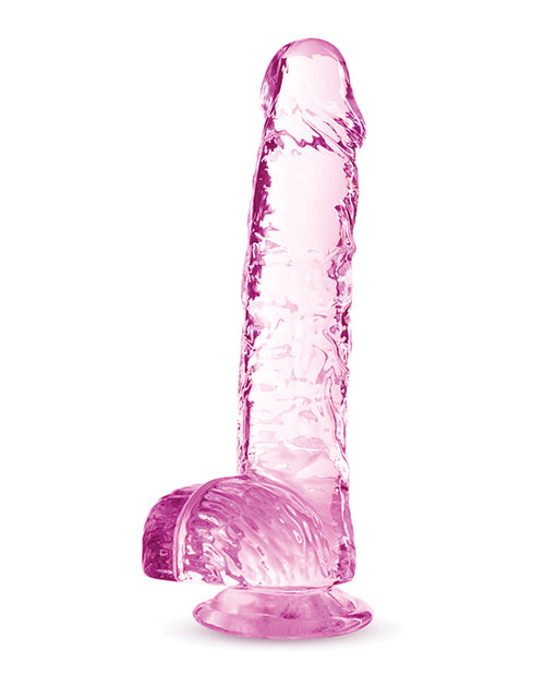 Naturally Yours Crystalline Dildo 6in - Rose