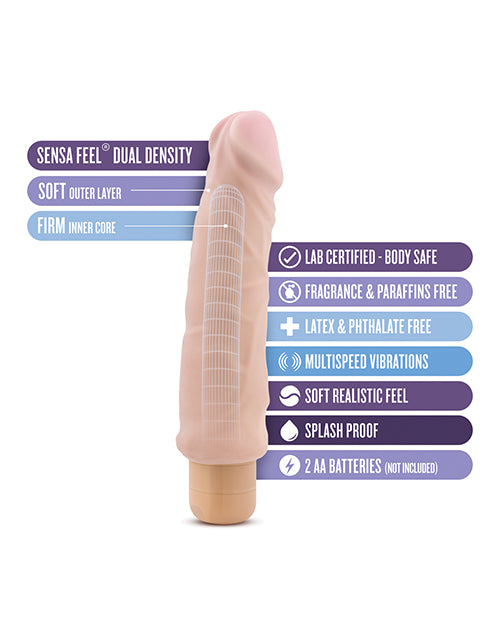 Au Naturel Home Wrecker Vibrating Dildo 9in - Vanilla