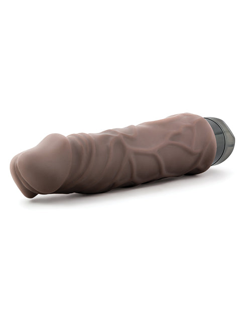 Au Naturel Home Wrecker Vibrating Dildo 9.5in - Chocolate