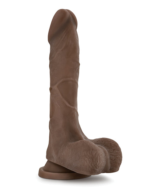 Au Naturel Mister Perfect Dildo with Balls 8.5in - Chocolate