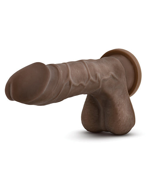 Au Naturel Mister Perfect Dildo with Balls 8.5in - Chocolate