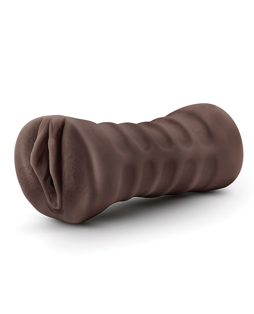 Hot Chocolate Brianna Vibrating Masturbator with Bullet - Pussy - Chocolate