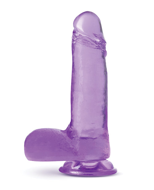 B Yours Plus Rock n` Roll Realistic Dildo with Balls 7.25in - Purple