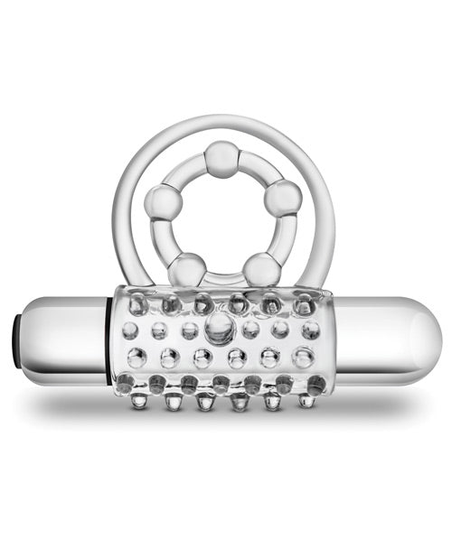 Stay Hard Vibrating Super Clitifier Cock Ring With Bullet - Clear