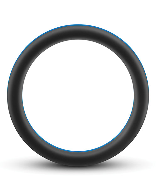 Performance Silicone Go Pro Cock Ring - Black/Blue