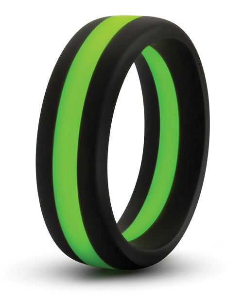 Performance Silicone Go Pro Cock Ring - Black/Green