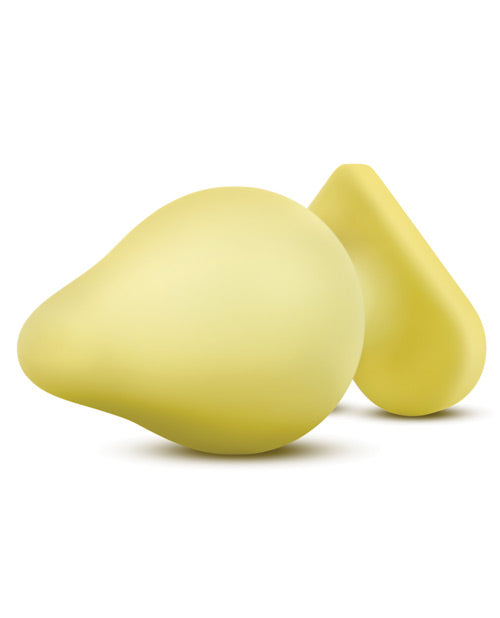 Play with Me Naughty Candy Heart Spank Me Silicone Butt Plug - Yellow