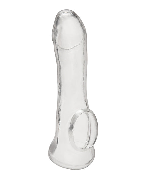 Blue Line Transparent Penis Enhancing Sleeve Extension 6.25in - Clear