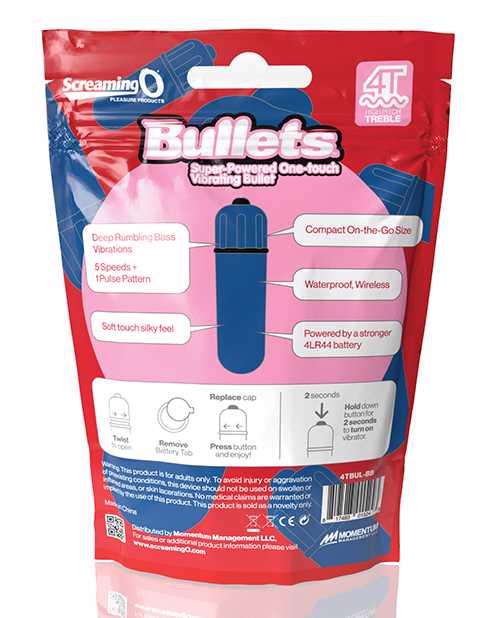 Screaming O 4T Bullet Vibrator - Blueberry