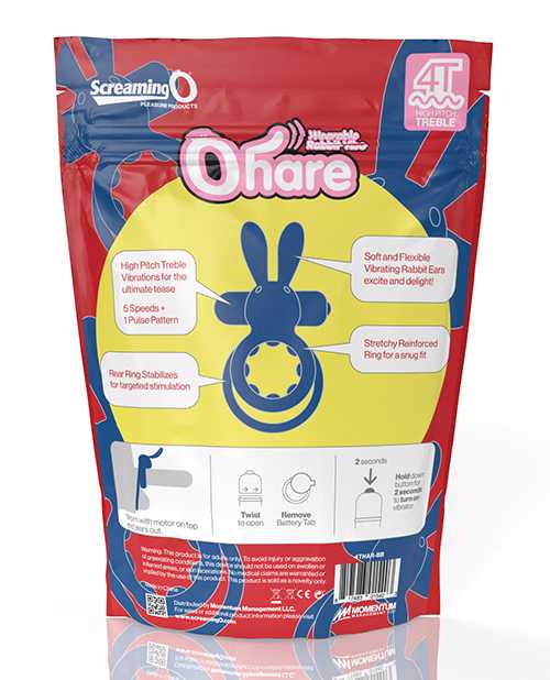 Screaming O 4T Ohare Vibrating Cock Ring - Blueberry