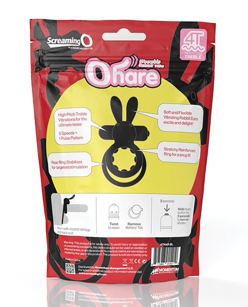 Screaming O 4T Ohare Vibrating Cock Ring - Black