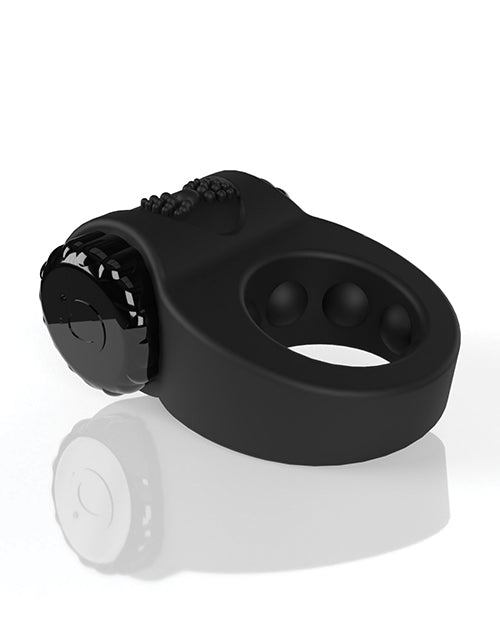 Charged BigO Ritz Rechargeable Vibrating Cock Ring - Black